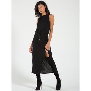 NWT n:philanthropy Sleeveless Midi Breaker Dress Side Slit Drawstring Dress 🤩